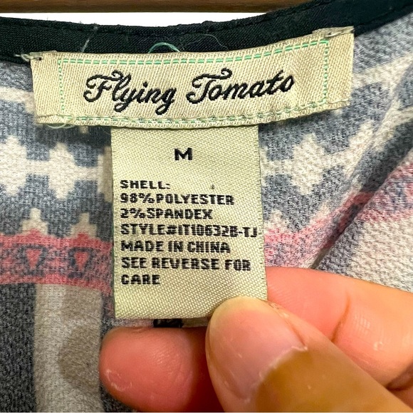 Anthropologie Flying Tomato M Floral Wrap Maximalist Festival 70s Boho Crop Top - Picture 5 of 7